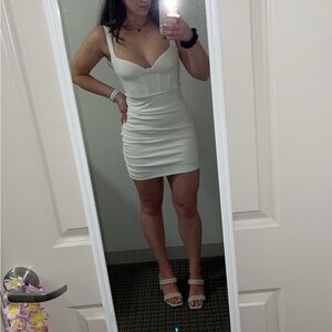 ZARA CORSETRY STYLE DRAPED ELASTICIZED MINI DRESS SIZE M 2994/332 BNWT